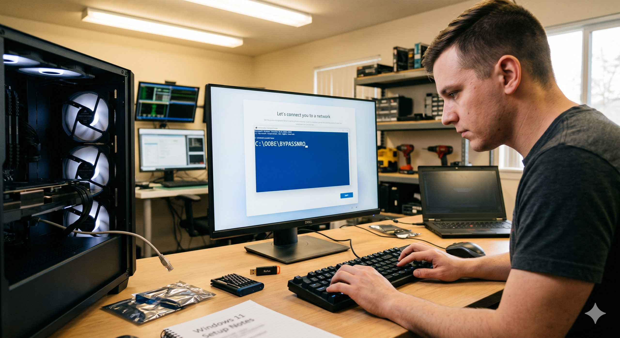 4 quick ways to bypass the Windows 11 network requirements